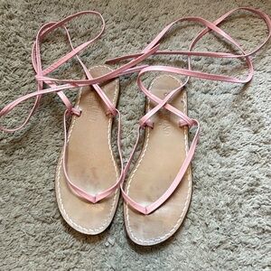Schettino Strappy Flip Flops Pink Very Lightly Used Like a Size 10